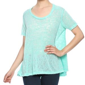 Seafoam Green Knit Tee